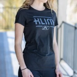 Klim Women's Kute Corp Short Sleeve Tees -Moto Style Shop 3783 001 Black 20 20Asphalt 02