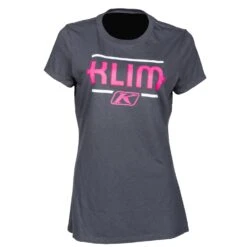 Klim Women's Kute Corp Short Sleeve Tees -Moto Style Shop 3783 001 Charcoal 20 20Knockout 20Pink 01