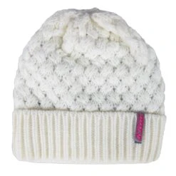 Klim Women's Pow Beanies -Moto Style Shop 4084 003 White KnockoutPink 01