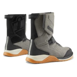Icon Alcan Waterproof CE Boots -Moto Style Shop AlcanWPCEBootGreyBack