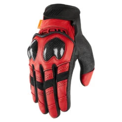 Icon Contra2 Gloves 12 Icon Contra2 Gloves -Moto Style Shop Contra2GloveRedBack