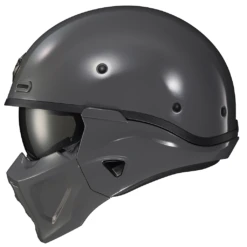 Scorpion Covert X Solid Helmets - DOT 19 Scorpion Covert X Solid Helmets - DOT -Moto Style Shop CovertX GlossCement SideView