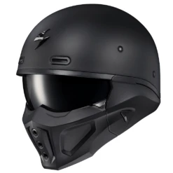 Scorpion Covert X Solid Helmets - DOT 15 Scorpion Covert X Solid Helmets - DOT -Moto Style Shop CovertX MatteBlack 34Front