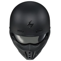 Scorpion Covert X Solid Helmets - DOT 17 Scorpion Covert X Solid Helmets - DOT -Moto Style Shop CovertX MatteBlack TopFront