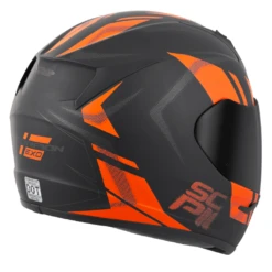 Scorpion EXO-R320 Endeavor Helmets - Dot 23 Scorpion EXO-R320 Endeavor Helmets - Dot -Moto Style Shop EXO R320 Endeavor Black Org right rear