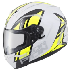 Scorpion EXO-R320 Endeavor Helmets - Dot 18 Scorpion EXO-R320 Endeavor Helmets - Dot -Moto Style Shop EXO R320 Endeavor White HiViz side Clear Shield
