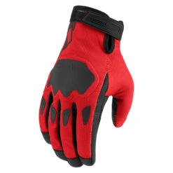 Icon Hooligan CE Gloves -Moto Style Shop HooliganCEGloveRedBack