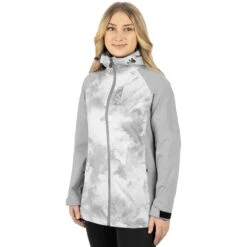 Jade Dual Laminate Women's Jacket 6 Jade Dual Laminate Women's Jacket -Moto Style Shop Jade DualLam Jacket W WhiteInkGrey 222201 0205 front