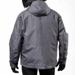 Icon PDX3 Rain Jackets 23 Icon PDX3 Rain Jackets -Moto Style Shop PDX3Jacket Grey Back