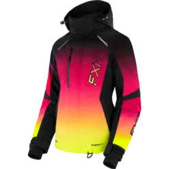 Pulse Women’s Jacket 18 Pulse Women’s Jacket -Moto Style Shop Pulse Jkt W BlkRaspberryHiVisFade 230227 1028 front