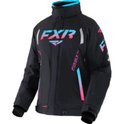 Team FX Women's Jacket -Moto Style Shop Team Jkt W BlackSkyBlueElecPinkFade 220240 1053 front