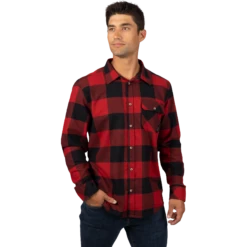Timber Flanner T-shirt -Moto Style Shop TimberFlannel Longsleeve M RustBlack 231116 3710 front