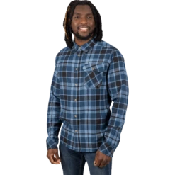 Timber Flanner T-shirt -Moto Style Shop TimberFlannel Longsleeve M SteelSlate 231116 0357 front